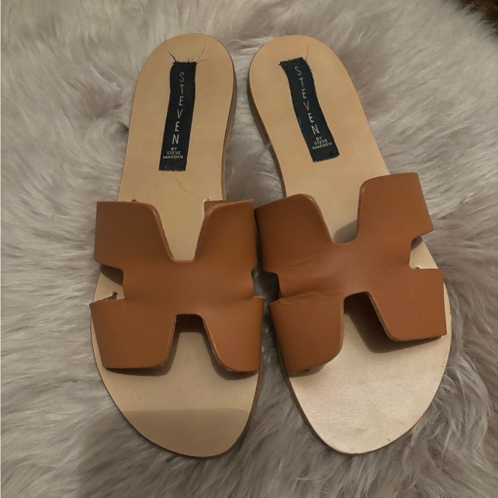 Steven by Steve Madden Greece Sandals in Cognac size 8.5